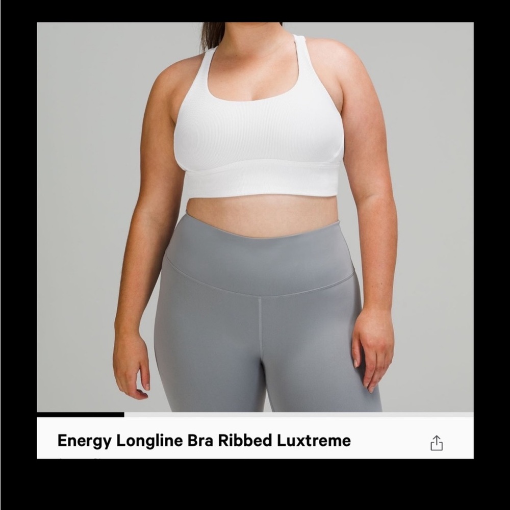 Lululemon Energy Longline Bra Ribbed Luxtreme